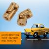 ToysCentral Basics 2pcs Universal Joint Motor Connector Durable Brass Shaft Coupling for DIY Model Cars 3 * 3mm view 2
