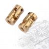 ToysCentral Basics 2pcs Universal Joint Motor Connector Durable Brass Shaft Coupling for DIY Model Cars 3 * 3mm view 4