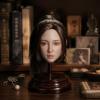 harayaa Female Doll Head Custom Headpiece Figure Action Accessory Unique Display Feature Suitable for Collecting Shelf Presentation Photography Setup, Black Braids with Bangs view 3