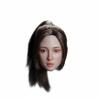 FashionCha 1/6 Female Head Headpiece 12 Inch Female Figure Head for Collecting, Brown Hair Ponytail view 1