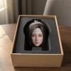 MEYZJRC Female Doll Head Collectible Figure Headpiece Model Head Custom Build Hair Detailing Realistic Material Suitable for Collecting Home Display Photography, Brown Hair Ponytail view 2