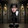 Sdlnklm Female Doll Head Headpiece Action Figure Character Accessory Dynamic Styling Creative Feature Suitable for Collector Displays Custom Projects Shelf Arrangement, Black Braids with Bangs view 3