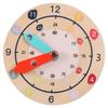 ZQsmgs Wooden Teaching Clock, 12 & 24 Hour Time Learning Model view 1