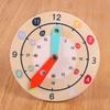 ZQsmgs Wooden Teaching Clock, 12 & 24 Hour Time Learning Model view 2