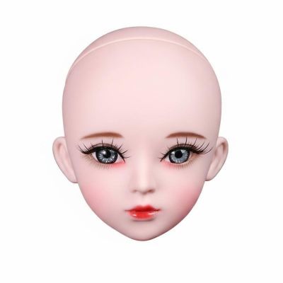 Guohetuk Doll Figure Ball Jointed Model Flexible Articulated Collectible Design Interchangeable Parts Surface for Painting Customization Suitable for Makeup Training Gift Giving, Chuchu Makeup Head