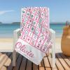 Play All Day Mahjong Tiles Personalized Beach Towel, Gifts for Besties, Gift for Mahjong Lovers Women Player, Funny Cards Tiles Chinese Tiles Game Towel, Funny Mahjongs Gifts for Women Tile Game Lover view 3