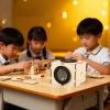 Psdndeww Safe Wooden Waist Levels Viewfinder Set Science Toy for Creativity Fine Motor Skill Exercise Creative Set view 2