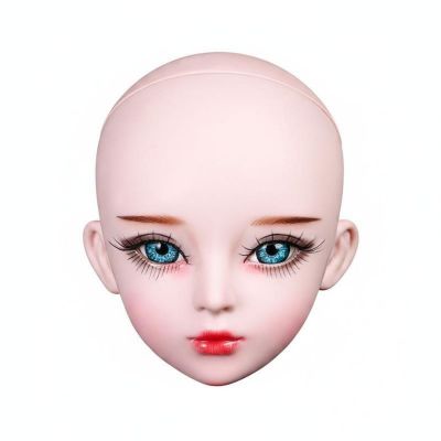 Amagogo Doll Figure Ball-Jointed Doll Articulated Body Collectible Customizable DIY Makeup Face-Up Practice Rubber Suitable for Gift Giving Artistic, Jiaojiao Makeup Head
