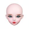 Amagogo Doll Figure Ball-Jointed Doll Articulated Body Collectible Customizable DIY Makeup Face-Up Practice Rubber Suitable for Gift Giving Artistic, Jiaojiao Makeup Head view 1