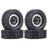 NAVXRSE RC Car Accessories for MN 78 D90 MN90 MN91 MN96 MN98 MN99 MN99S rc Car 4Pcs Metal Beadlock Wheel Hub Rim and Rubber Tire RC Upgrade Parts Accessories view 1