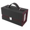 LAISANIM Dual Window Card Box Portable Dice Holder PU Leather Card Storage Case 118x210x98mm - Magnetic Lock Protection, Ergonomic Design for Trading Games and Tabletop Accessories view 4