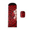 Cute Pink Bow Sleeping Bag for Kids Red Leopard Print Backpacking Coquette Bow Girly Wearable Camping Blanket for Hiking Outdoor Travel Hunting Aesthetic Cheetah Print Sleep Bag view 1