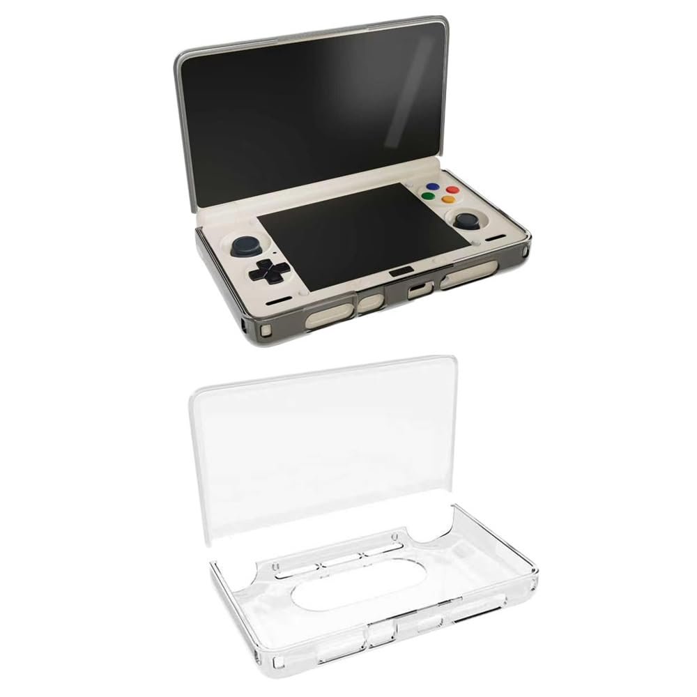 Flexible TPU Protective Case for Ayn Thor Game Console Anti-Slip Comfortable Anti-Scratch Shock-Absorbing Drop-Proof Lightweight Cover Shell Accessories with Ventilation Hole (Transparent)