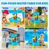 Linkowin Kids Flower Water Sand Table for Toddlers, 2 Tier Kids Outdoor Water Sand Play Table Toys, Splash Sensory Table for Summer Beach Activity Party for Boys Girls (Age 3+) view 2
