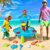 Linkowin Kids Flower Water Sand Table for Toddlers, 2 Tier Kids Outdoor Water Sand Play Table Toys, Splash Sensory Table for Summer Beach Activity Party for Boys Girls (Age 3+) view 4