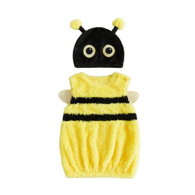 Ayalinggo Baby Dinosaur Costume Boy Girl Cute Halloween Animal Fuzzy Cosplay Outfits (Yellow Bee, 12-18 Months)