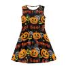 Youngerbaby Girls Halloween Pumpkin Swing Dress Sleeveless Holiday Outfits view 1