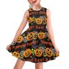 Youngerbaby Girls Halloween Pumpkin Swing Dress Sleeveless Holiday Outfits view 2