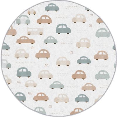 Kids 5ft Round Rug Car Design, Home Decor
