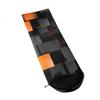 jejeloiu 3D Block Kids Sleeping Bag for Girls Boys Abstract Geometric Warm Cool Weather Camping Sleeping Bags Black Orange Waterproof Hiking Indoor Outdoor Camping Gear with Compression Sack view 3