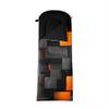 jejeloiu 3D Block Kids Sleeping Bag for Girls Boys Abstract Geometric Warm Cool Weather Camping Sleeping Bags Black Orange Waterproof Hiking Indoor Outdoor Camping Gear with Compression Sack view 4