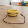 Wmqbjta Children Training Scooter Cart Pull Enhancer Full Rotation Wheel PU Cushion Suitable for Group Activities, Yellow view 2