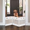 47.5'' Indoor/Outdoor Free Standing Adjustable Solid Wood 3 Panel Bone Design Pet Gate - White view 1