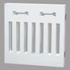 47.5'' Indoor/Outdoor Free Standing Adjustable Solid Wood 3 Panel Bone Design Pet Gate - White view 3