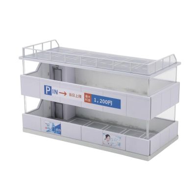 kowaku 1:64 Parking Building Model Realistic Parking Garage Model Openexterior Facility 3 Layer for Collectors, Hobbyists, Showcase, Shelf, Japanese Parking Garage Scene D