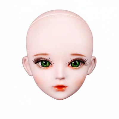 harayaa Doll Figure Moveable Articulation Human Proportion Makeup Practice Face-Up Interchangeable Head Parts Suitable for Artistic Collecting Display, Mengmeng Makeup Head