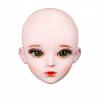 harayaa Doll Figure Moveable Articulation Human Proportion Makeup Practice Face-Up Interchangeable Head Parts Suitable for Artistic Collecting Display, Mengmeng Makeup Head view 1