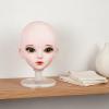 harayaa Doll Figure Moveable Articulation Human Proportion Makeup Practice Face-Up Interchangeable Head Parts Suitable for Artistic Collecting Display, Mengmeng Makeup Head view 4