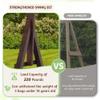 HOMMOW 7 in 1 Outdoor Wooden Swing Set for Kids 0.5-12 Years view 2