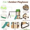 HOMMOW 7 in 1 Outdoor Wooden Swing Set for Kids 0.5-12 Years view 3