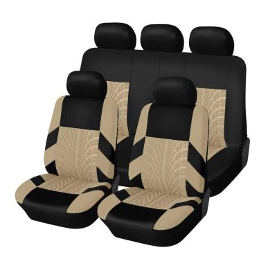 LYBCEOUF Car Seat Covers Full Set Front Split Rear Bench Compatible for Car Universal Cloth SUV Sedan Van Automotive Interior Covers