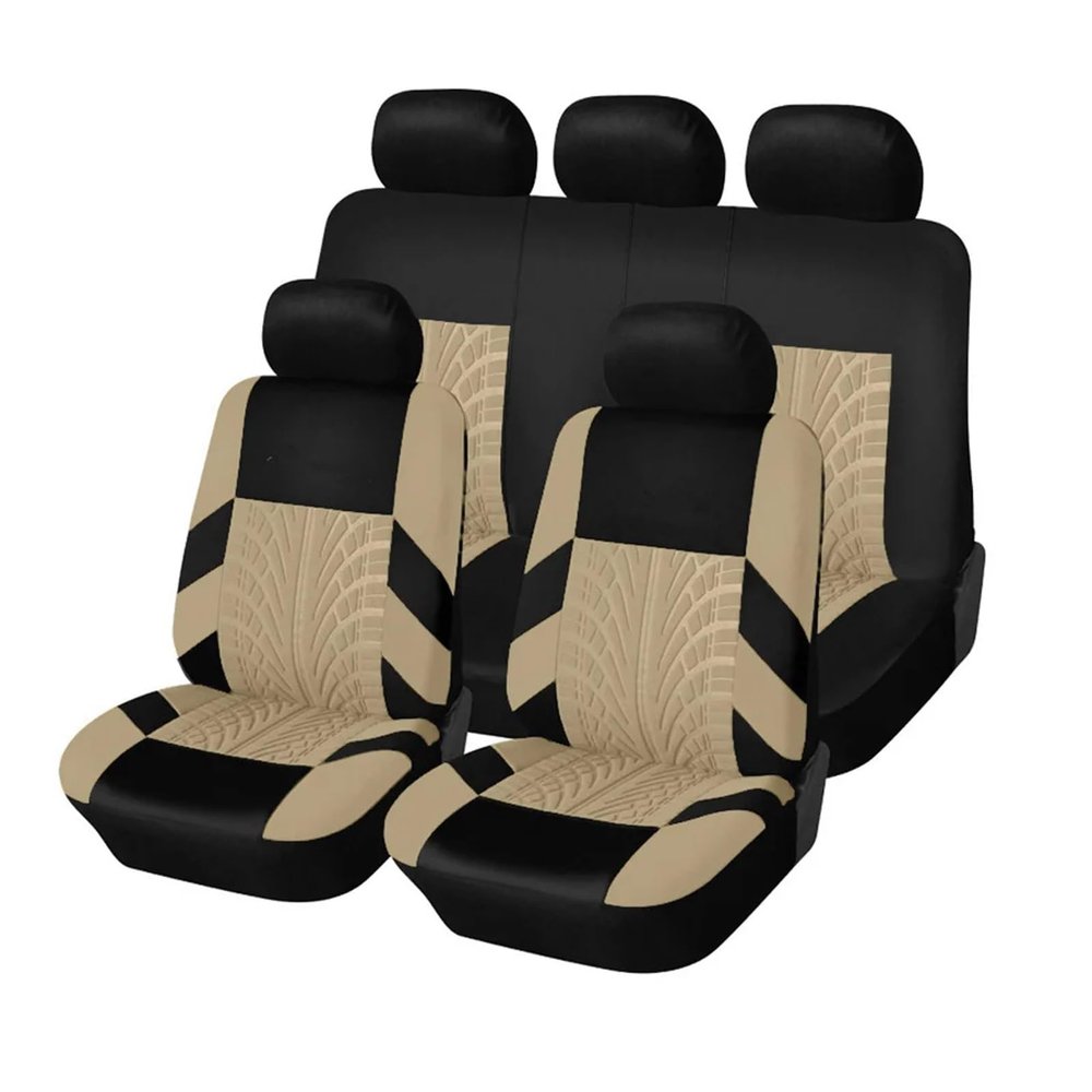 LYBCEOUF Car Seat Covers Full Set Front Split Rear Bench Compatible for Car Universal Cloth SUV Sedan Van Automotive Interior Covers