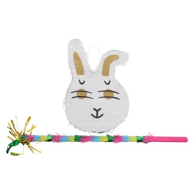 PLAFOPE Special Bunny Shape Paper Piata for Easter Party and Birthday Party with Versatile Use and Candy-filled Surprise Cute Design