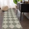 GAQ33T Boho Round Area Rug, Washable Non Slip Circular Floor Carpet, for Living Room, Bedroom, Bathroom and Daily Indoor Use(Green/Grey,2'5" x 8' (Rectangular)) view 3
