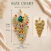 LUOZZY 4 Pcs Colorful Peacock Brooch Pin for Women Dress Coat Scarf Hat view 2