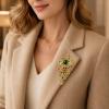 LUOZZY 4 Pcs Colorful Peacock Brooch Pin for Women Dress Coat Scarf Hat view 3