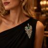 LUOZZY 4 Pcs Colorful Peacock Brooch Pin for Women Dress Coat Scarf Hat view 4