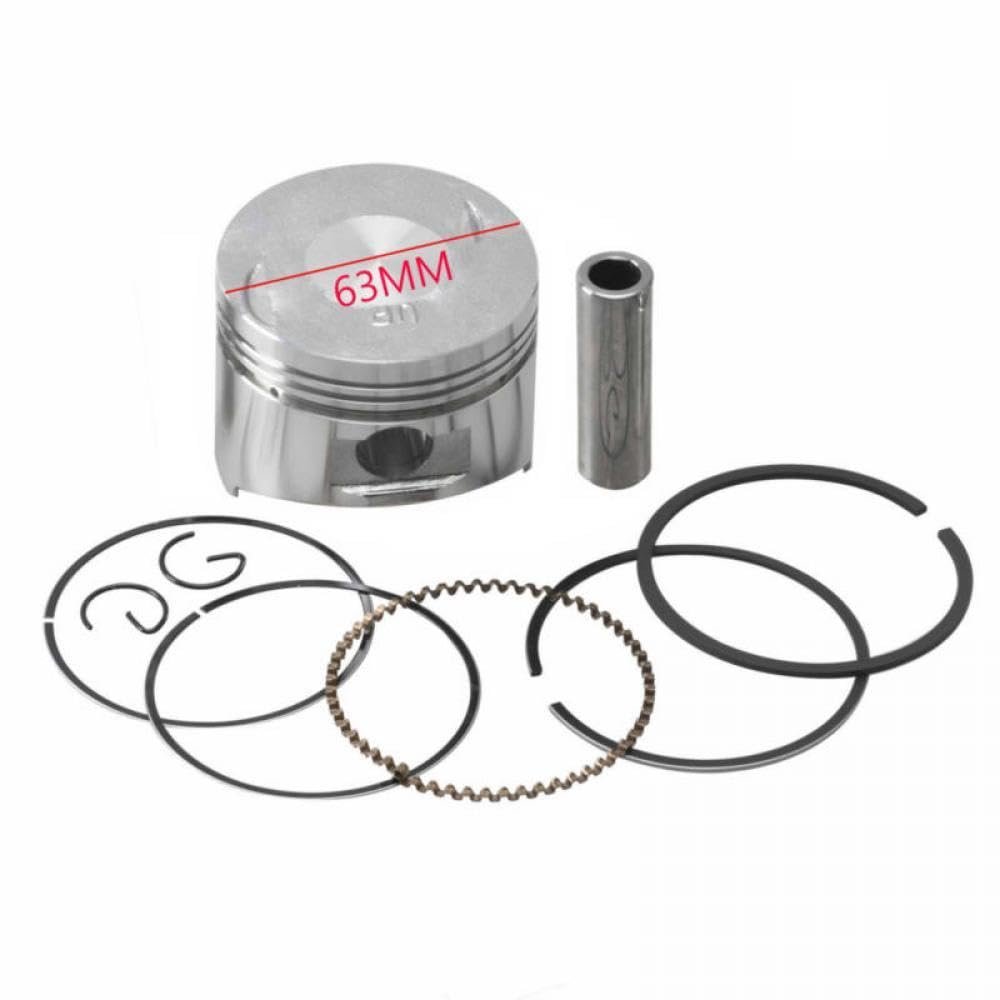 Piston Set 63MM Std Compatible with F9.9HP 15HP 20HP Boat Motor 6AH-11631 6AH-11631-00 6AH-11603