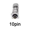 1Pcs Servo Motor Connector CM10 10pin 2 Core Servo Encoder Socket DDK Metal Connectors Angle Straight view 2