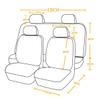 Huatsing Car Seat Covers for Citroen C3/C3 Aircross/C3 Picasso/C4 Coupe/C4 Pallas/C4 2000-2024 view 3