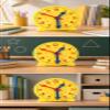 JunZheHub Children Three-Hand Mechanism Student Educational Clock Time-Telling Training Clock Child Safe and Paper Material Suitable for School Classroom Home Study view 4