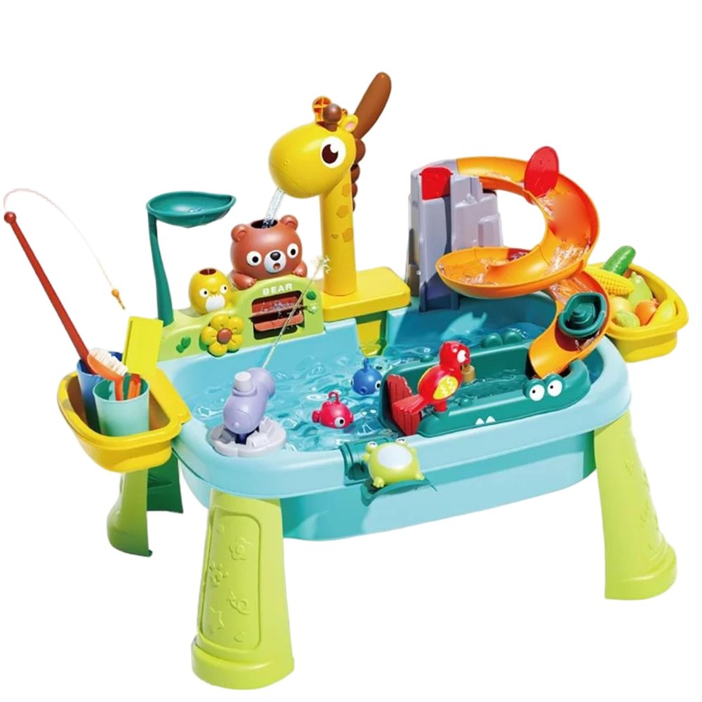Nukinp Water Table for Toddlers 1-3 Multifunctional Sensory Table with Electric Pump, Blue