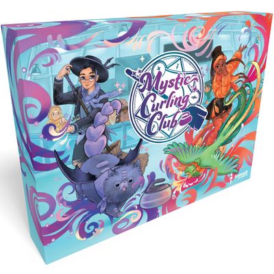 Asmadi Games: Mystic Curling Club - Tabletop Dice Game, Magical Spin On The Classic Sport, d12 Stones, Witch & Familiar Teams, Age 10+, 2-5 Player