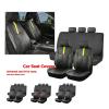 LYBCEOUF Universal PU Car Seat Covers Compatible for Most Car SUV Truck Van Accessories Interior Sporty Design PU Seat Covers view 2