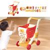 Chosertory Kids Shopping Cart Set,Simulation Realistic Learning Shopping Skills,Interactive Kids Pretend Grocery Cart,Educational Toys, red view 4