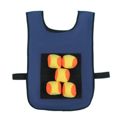 Chosertory Dodgeball Set with Soft Toy Balls and Target Ball Vest for Camping, Blue and Kids